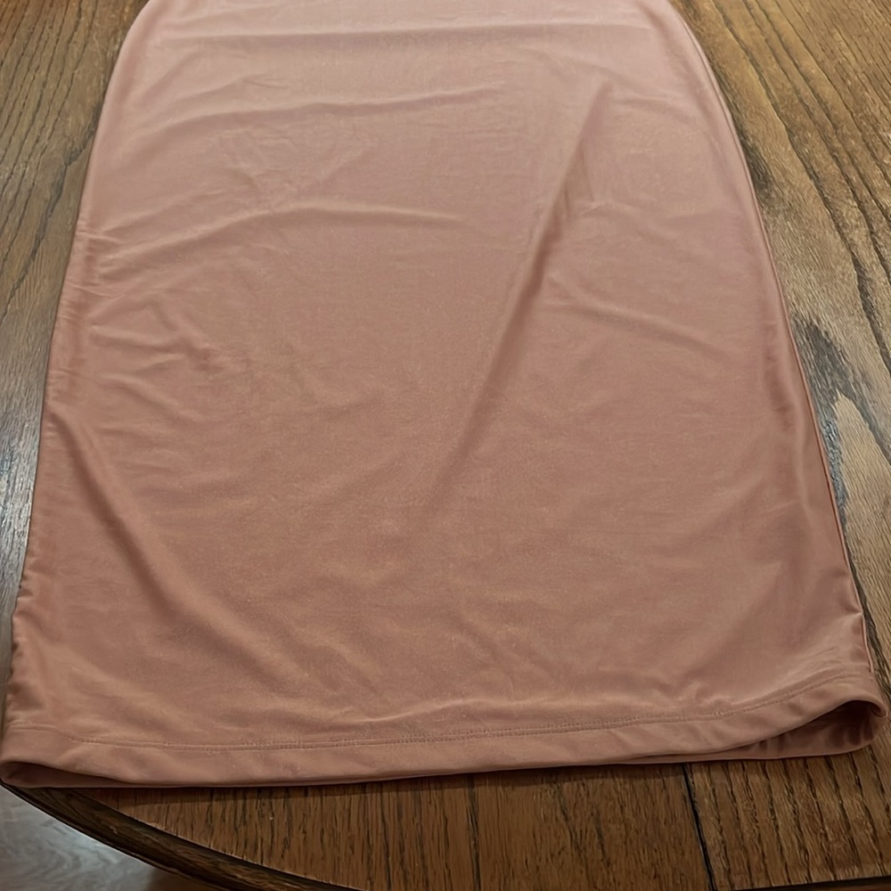 Akira Paxton Maxi Dress In Peach Color With Drape Back Size 1X - Picture 6 of 10